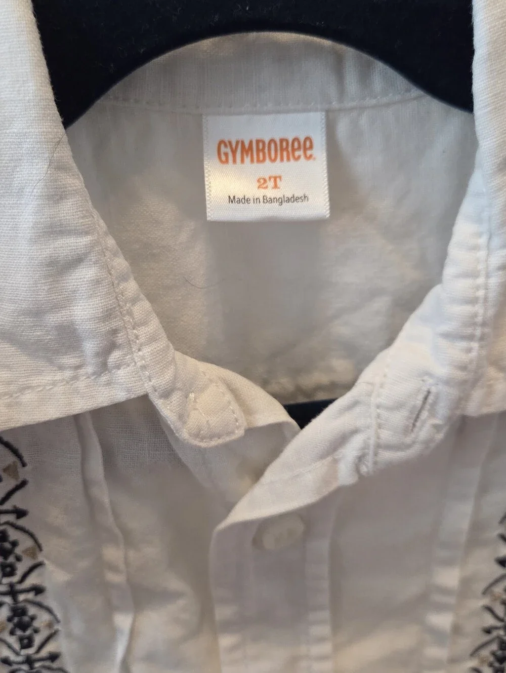 Gymboree Boys Guayabera Linen Cotton Button Down Short Sleeve